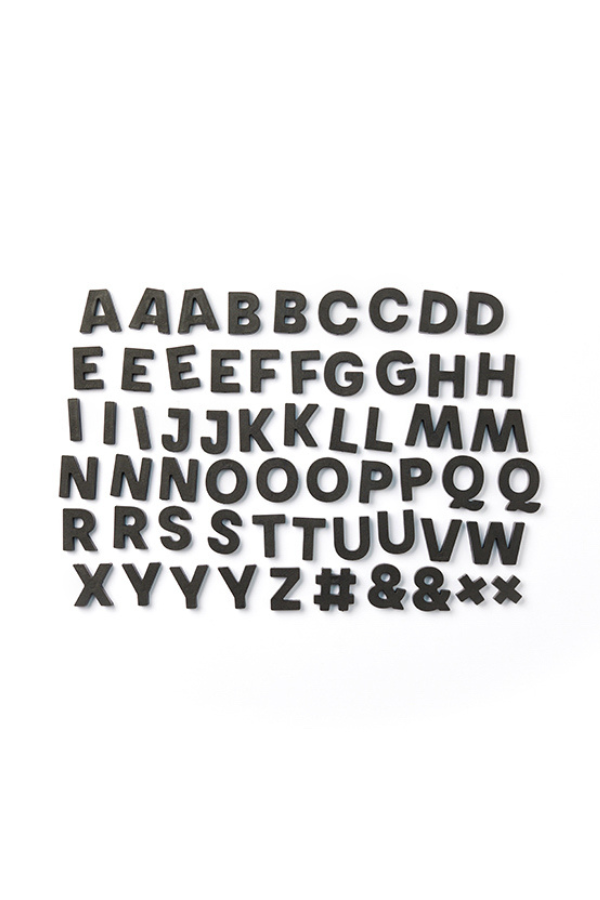 Alphabet Magnets in Black by Wordbits - Mustard Made Australia