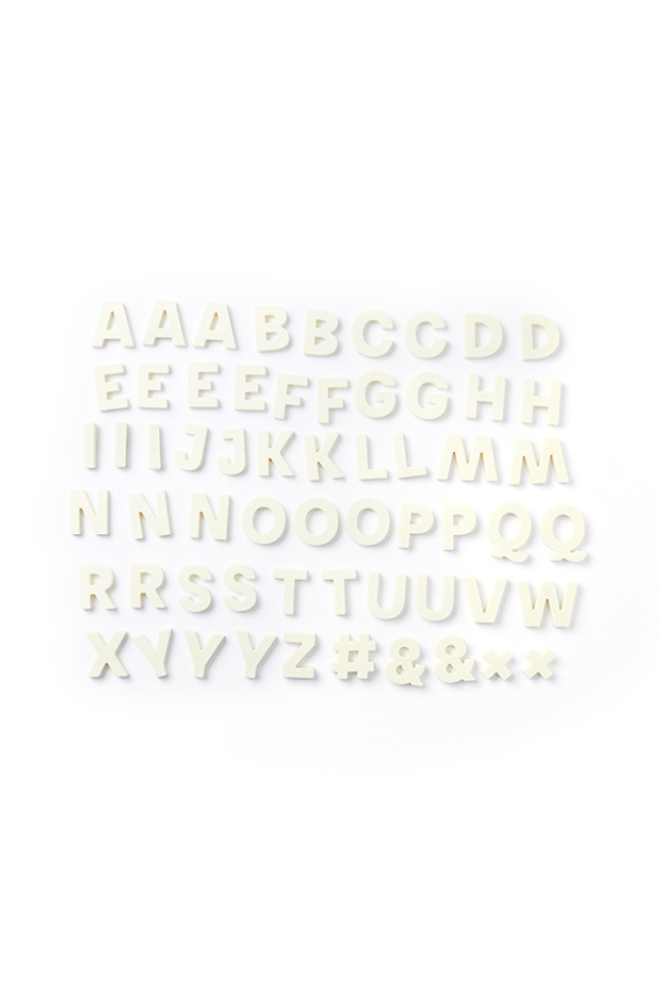 Alphabet Magnets in Bone by Wordbits - Mustard Made Australia