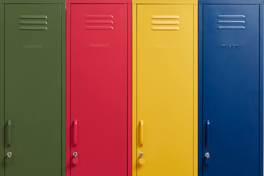 Mustard made primary colour lockers