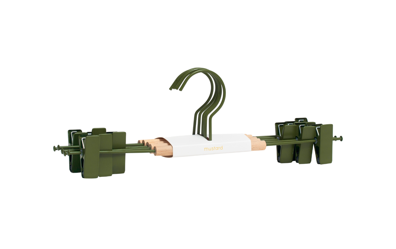 Adult Clip Hangers in Olive