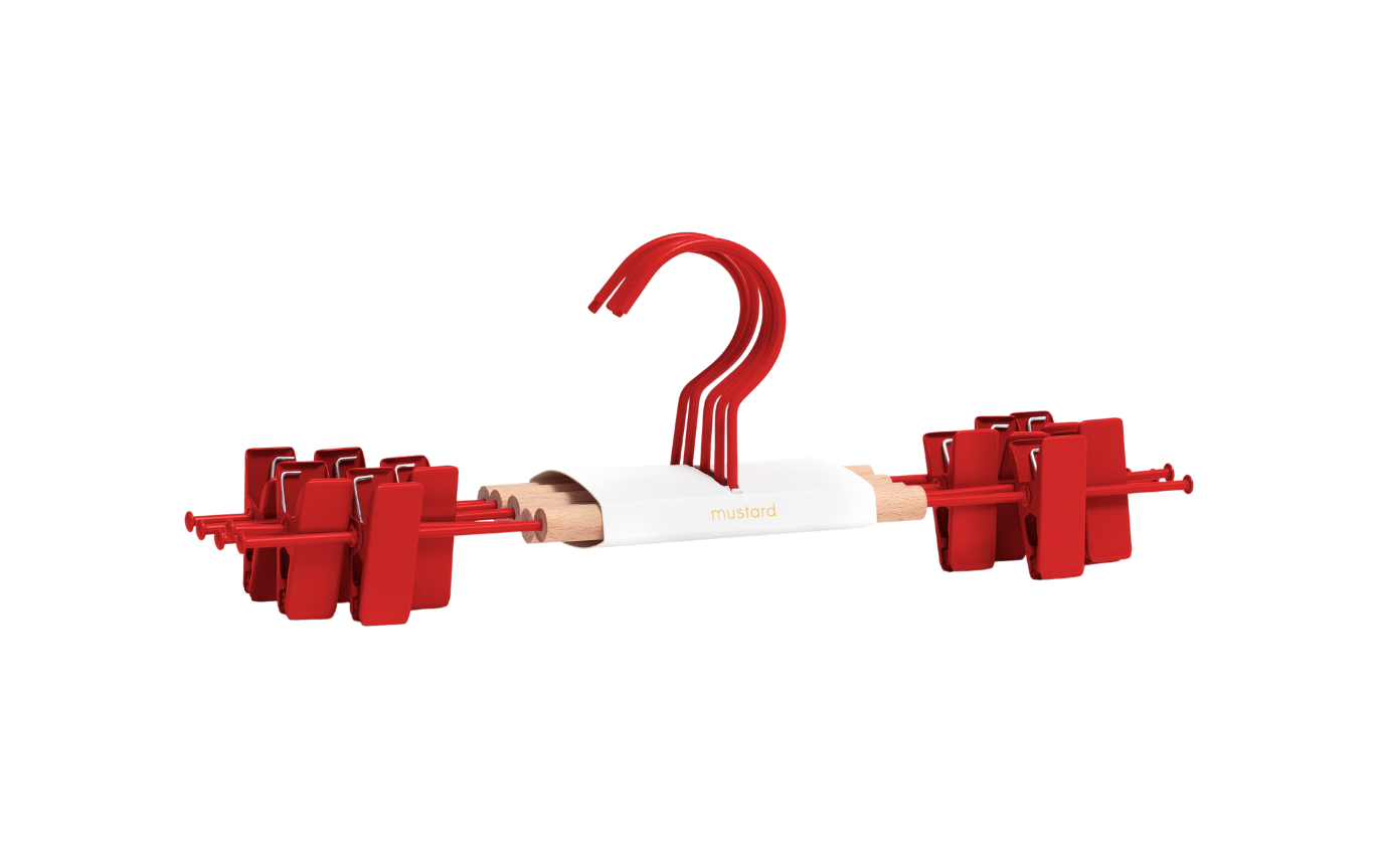 Adult Clip Hangers in Poppy