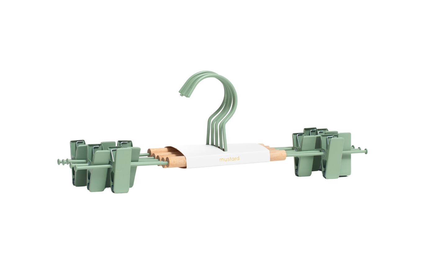 Adult Clip Hangers in Sage