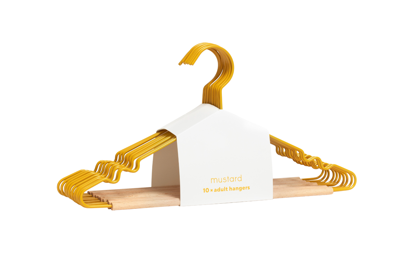 Adult Top Hangers in Mustard