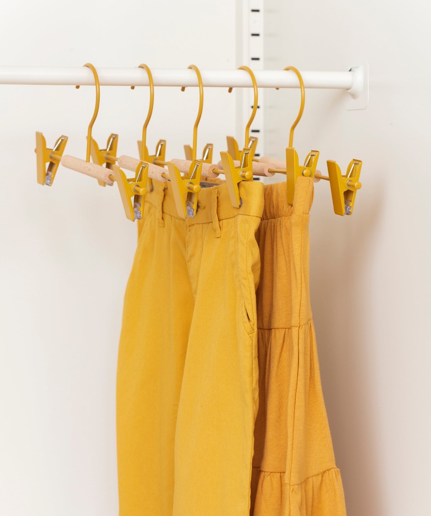Kids Clip Hangers in Mustard
