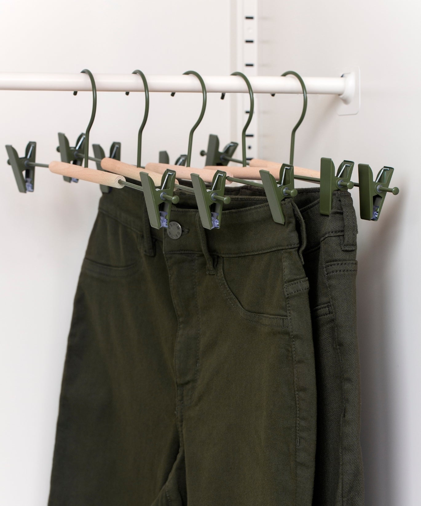Adult Clip Hangers in Olive