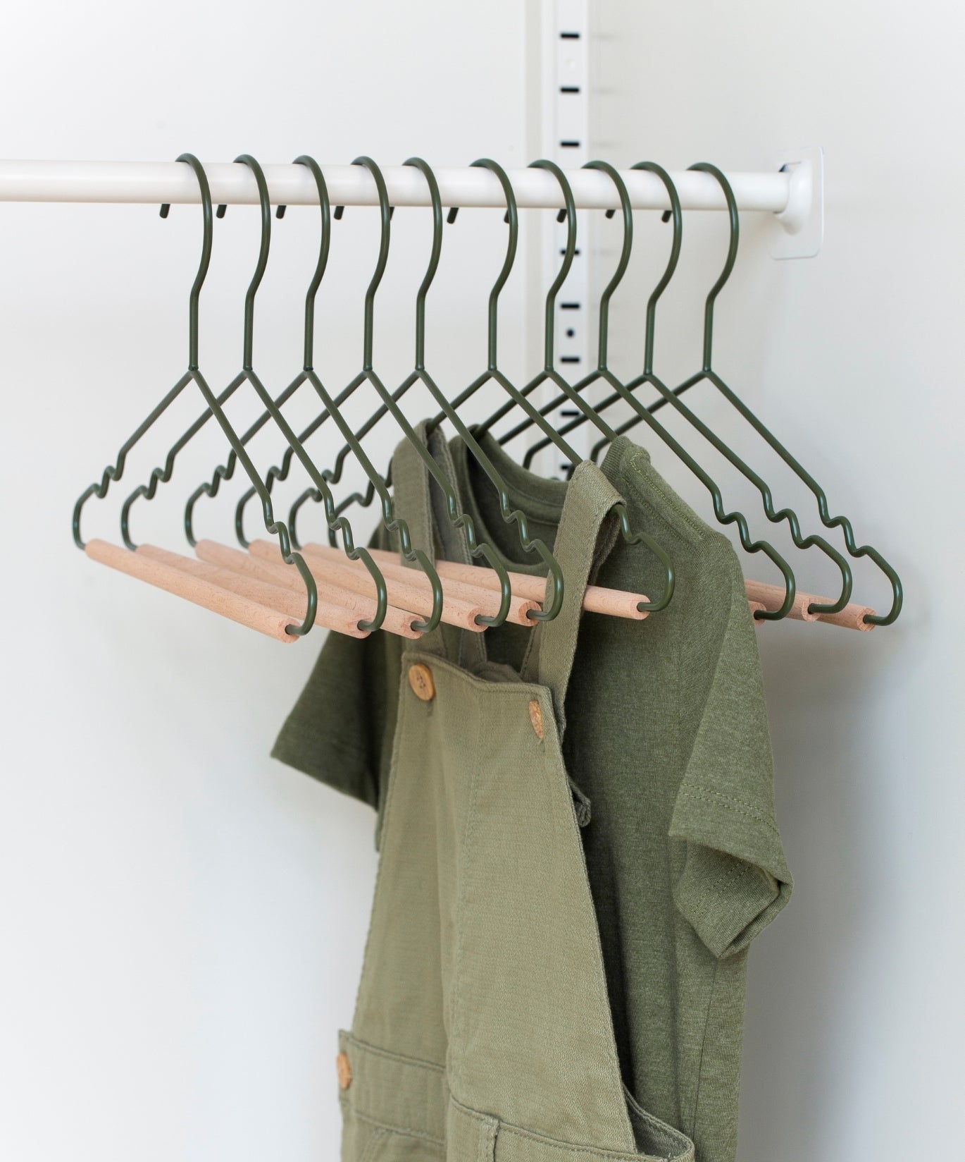 Kids Top Hangers in Olive