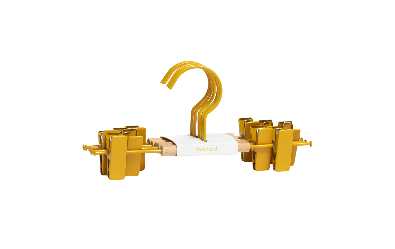 Kids Clip Hangers in Mustard