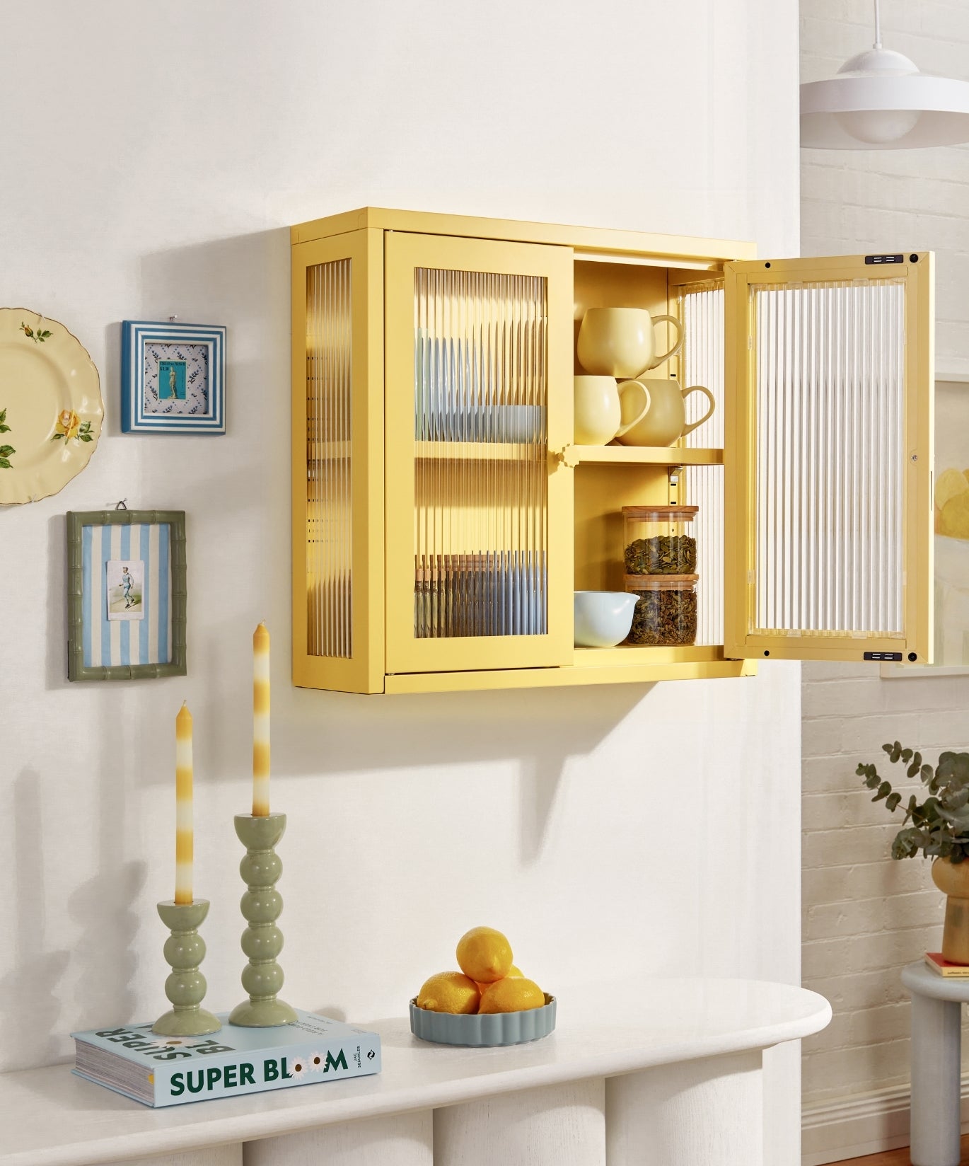 Meanted Butter The Kit in Butter • Pale Yellow Wall-Mounted Cabinet • Mustard Made ...