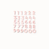 Number Magnets in Blush by Wordbits