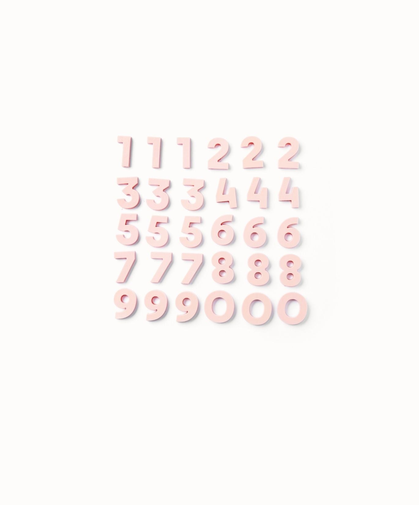 Number Magnets in Blush by Wordbits