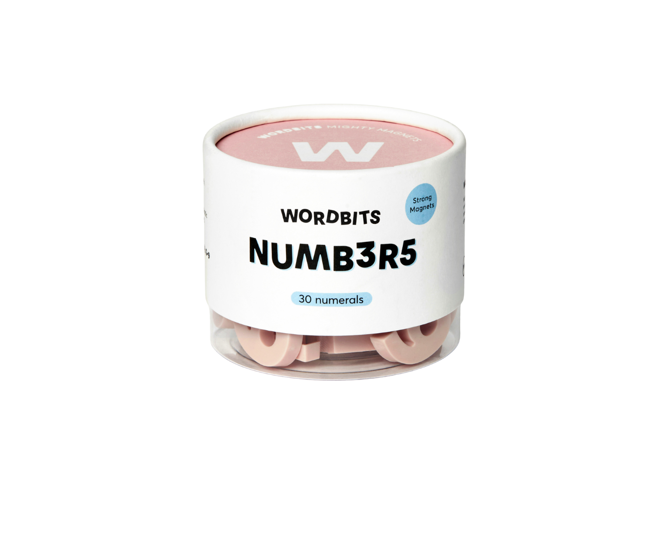 Number Magnets in Blush by Wordbits