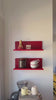 The Ledge floating shelves in Poppy red