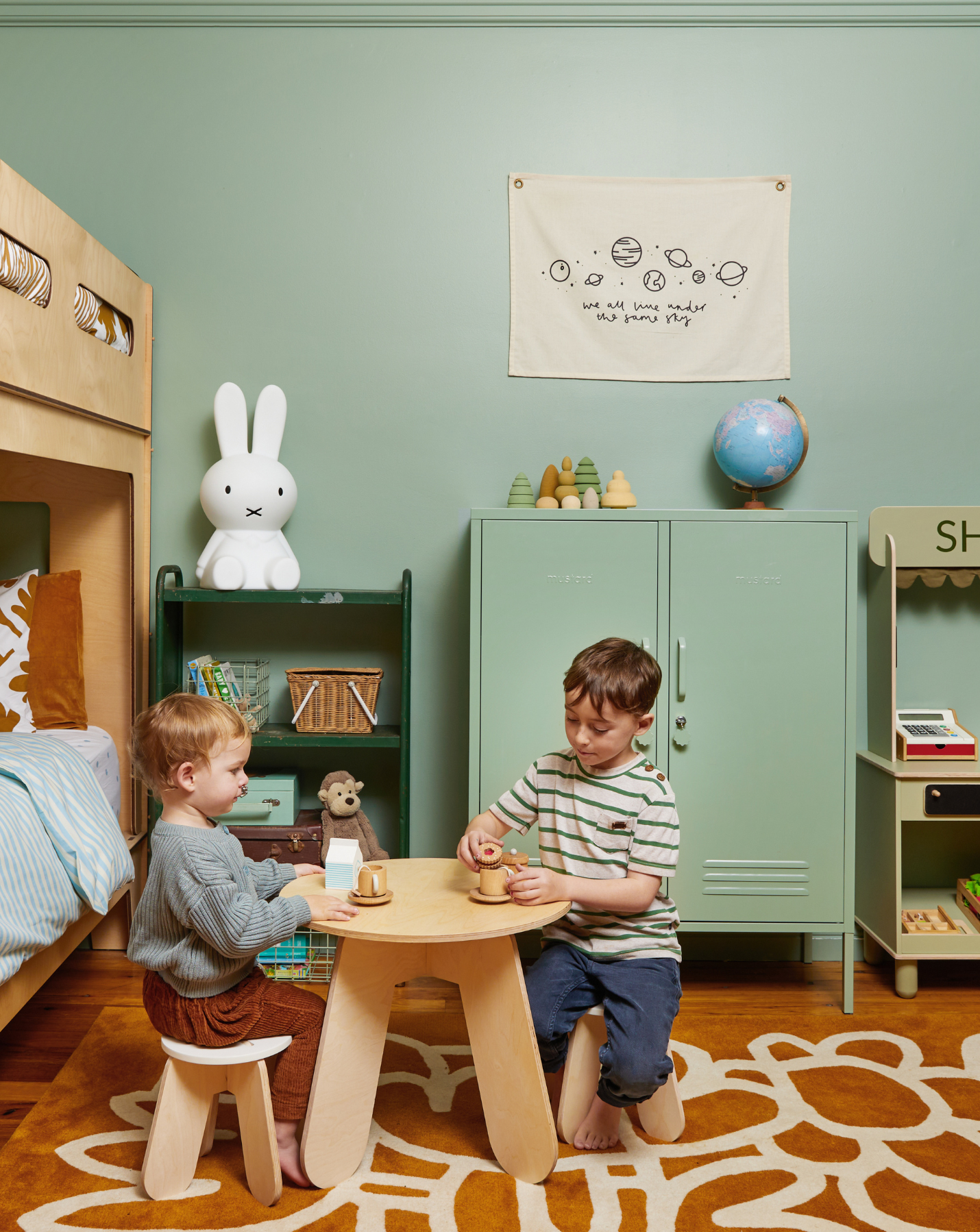 The Midi in Sage locker